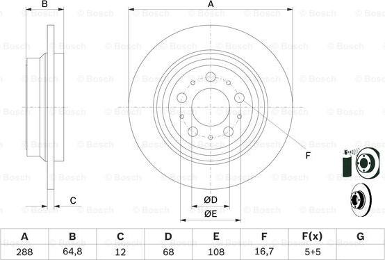 BOSCH 0 986 478 495 - Тормозной диск avtokuzovplus.com.ua