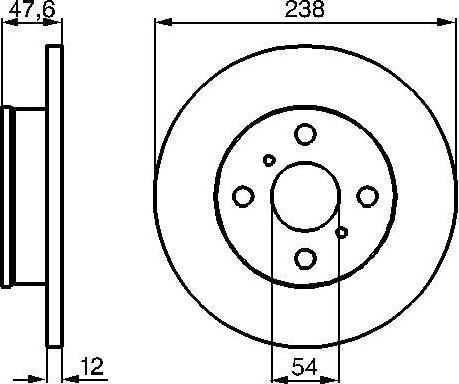 BOSCH 0986478506 - Тормозной диск avtokuzovplus.com.ua