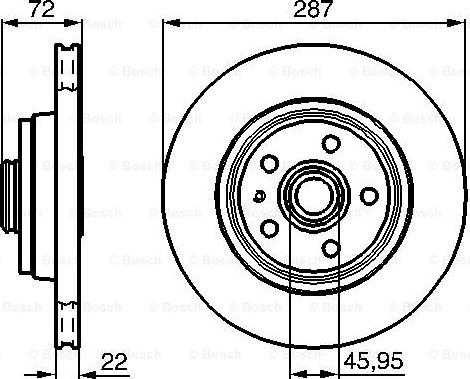 BOSCH 0 986 478 509 - Тормозной диск avtokuzovplus.com.ua