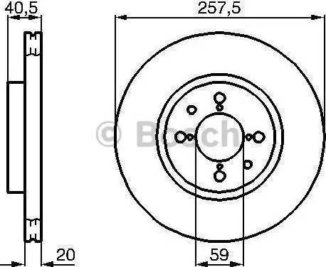 BOSCH 986478515 - Тормозной диск avtokuzovplus.com.ua