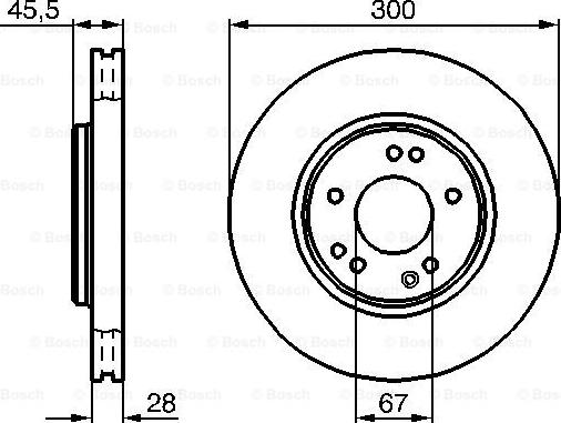 BOSCH 0 986 478 526 - Тормозной диск avtokuzovplus.com.ua