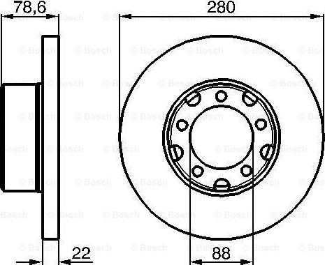 BOSCH 0 986 478 529 - Гальмівний диск autocars.com.ua