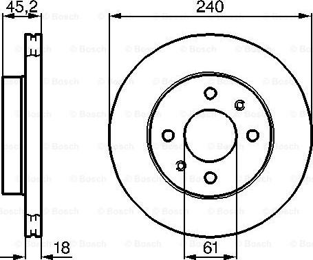 BOSCH 0 986 478 533 - Гальмівний диск autocars.com.ua