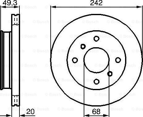 BOSCH 0 986 478 534 - Тормозной диск autodnr.net