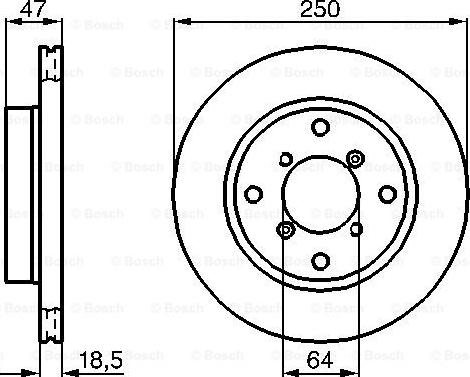 BOSCH 0 986 478 540 - Гальмівний диск autocars.com.ua