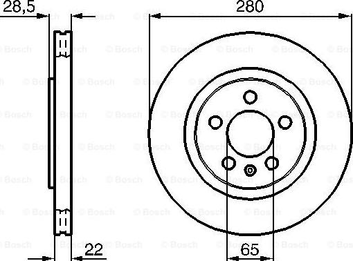 BOSCH 0 986 478 542 - Тормозной диск avtokuzovplus.com.ua