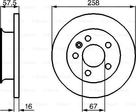 BOSCH 0 986 478 544 - Тормозной диск avtokuzovplus.com.ua