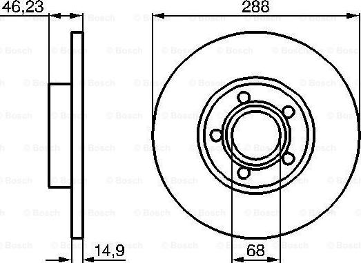 BOSCH 0 986 478 545 - Тормозной диск avtokuzovplus.com.ua