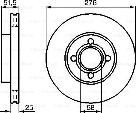 BOSCH 0 986 478 549 - Тормозной диск avtokuzovplus.com.ua