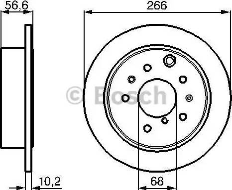 BENDIX 520442 - Гальмівний диск autocars.com.ua