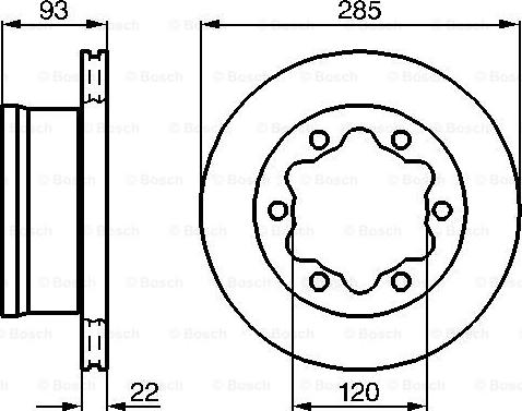 BOSCH 0 986 478 555 - Гальмівний диск autocars.com.ua