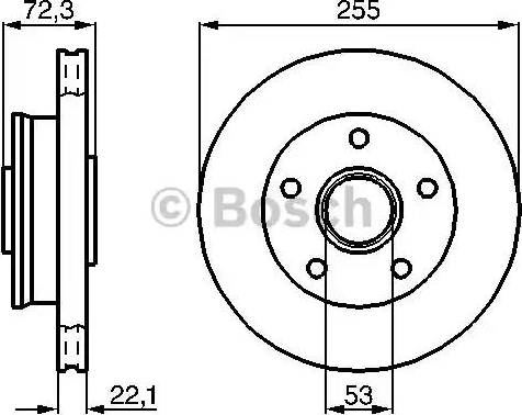 BOSCH 0 986 478 562 - Гальмівний диск autocars.com.ua