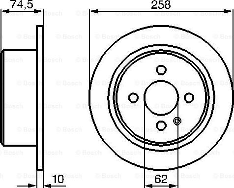 BOSCH 0 986 478 563 - Гальмівний диск autocars.com.ua