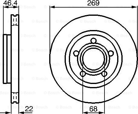 BOSCH 0 986 478 574 - Гальмівний диск autocars.com.ua