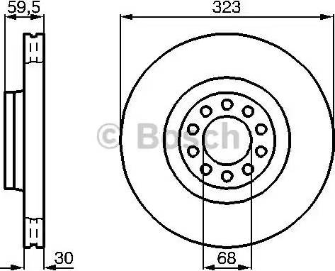 BOSCH 0 986 478 575 - Гальмівний диск autocars.com.ua