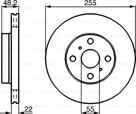 BOSCH 0 986 478 578 - Тормозной диск avtokuzovplus.com.ua