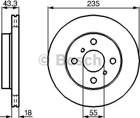 BOSCH 0 986 478 582 - Тормозной диск avtokuzovplus.com.ua