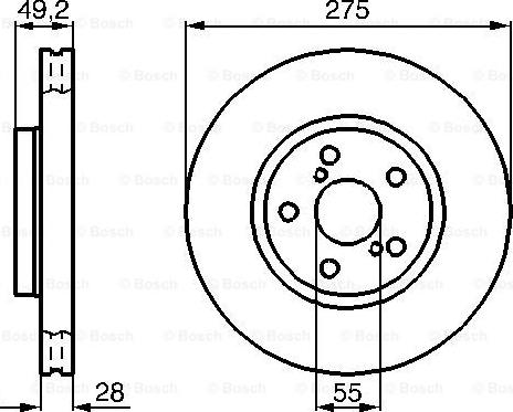 BOSCH 0 986 478 583 - Гальмівний диск autocars.com.ua