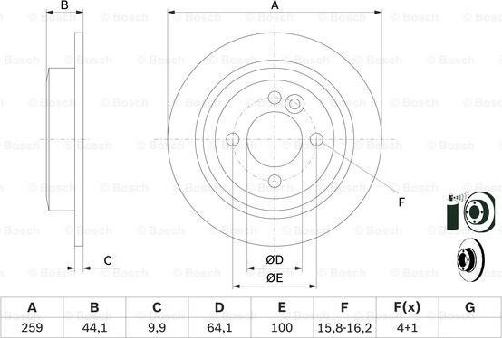 BOSCH 0 986 478 601 - Тормозной диск autodnr.net