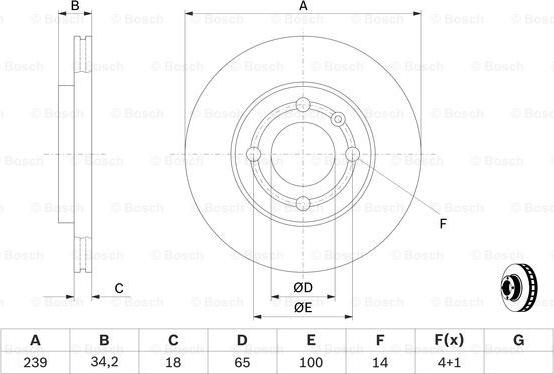 BOSCH 0 986 478 621 - Гальмівний диск autocars.com.ua