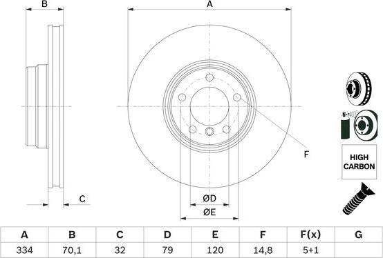 BOSCH 0 986 478 623 - Гальмівний диск autocars.com.ua