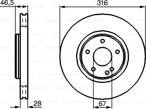 BOSCH 0 986 478 625 - Гальмівний диск autocars.com.ua