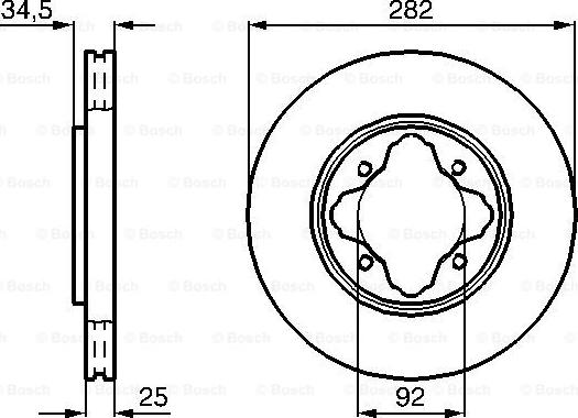 BOSCH 0 986 478 634 - Гальмівний диск autocars.com.ua