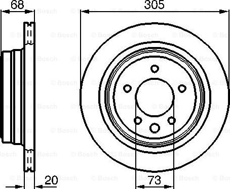 BOSCH 0 986 478 660 - Тормозной диск avtokuzovplus.com.ua