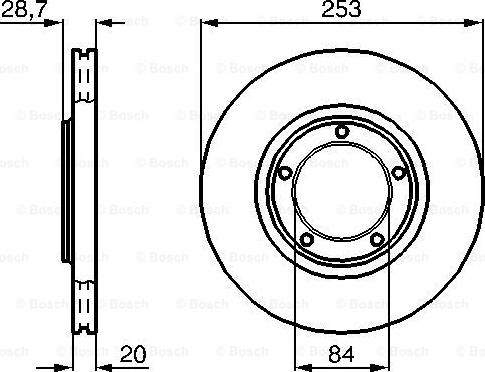 BOSCH 0 986 478 664 - Тормозной диск avtokuzovplus.com.ua