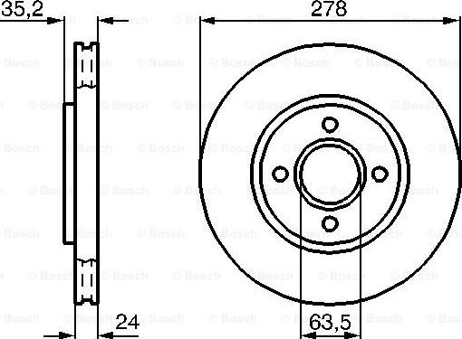 BOSCH 0 986 478 670 - Тормозной диск avtokuzovplus.com.ua