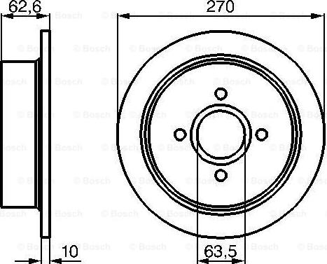 BOSCH 0 986 478 672 - Тормозной диск avtokuzovplus.com.ua