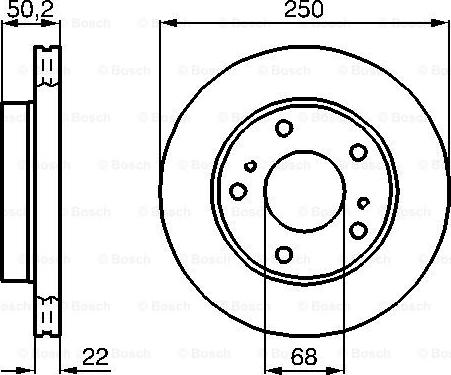 BOSCH 0 986 478 685 - Гальмівний диск autocars.com.ua