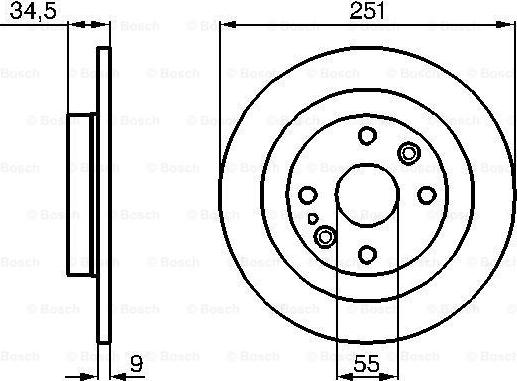 BOSCH 0 986 478 701 - Гальмівний диск autocars.com.ua