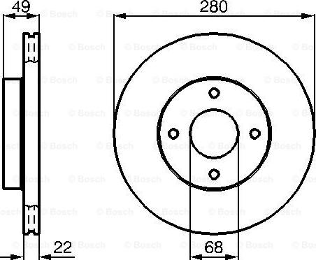 BOSCH 0 986 478 728 - Гальмівний диск autocars.com.ua