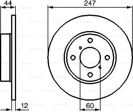 BOSCH 0 986 479 B45 - Гальмівний диск autocars.com.ua