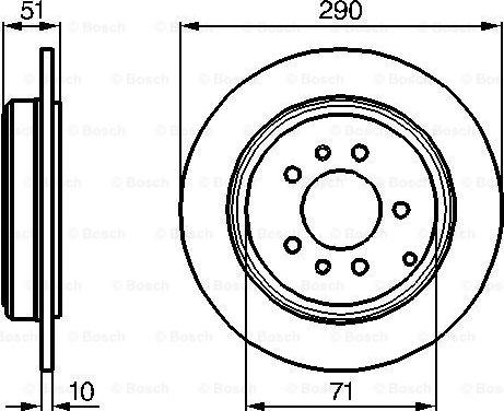 BOSCH 0 986 478 733 - Тормозной диск avtokuzovplus.com.ua