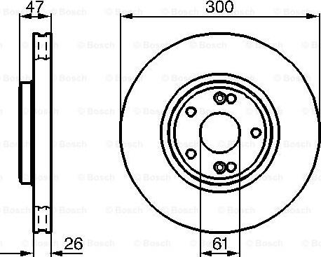 BOSCH 0 986 478 743 - Тормозной диск avtokuzovplus.com.ua