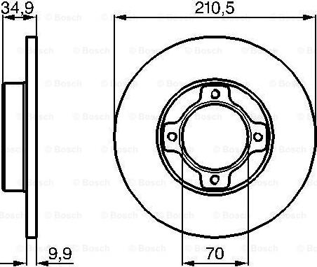 BOSCH 0 986 478 755 - Гальмівний диск autocars.com.ua