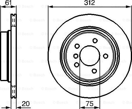 BOSCH 0 986 478 763 - Тормозной диск avtokuzovplus.com.ua