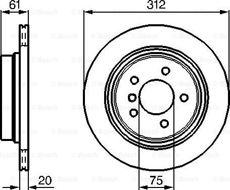 BOSCH 0 986 478 768 - Тормозной диск avtokuzovplus.com.ua