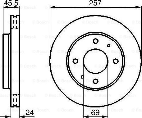 BOSCH 0 986 478 774 - Тормозной диск avtokuzovplus.com.ua