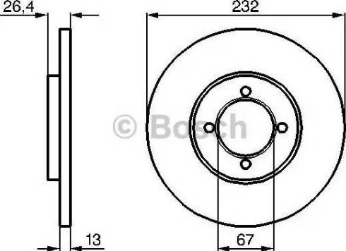 BOSCH 0 986 478 784 - Гальмівний диск autocars.com.ua