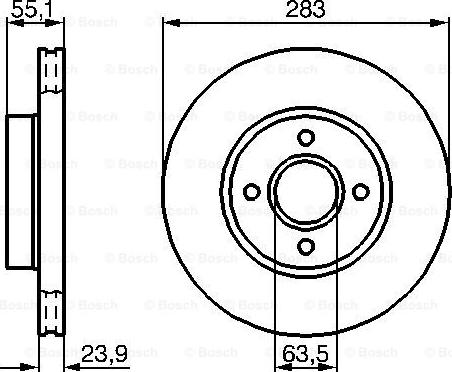 BOSCH 0 986 478 814 - Гальмівний диск autocars.com.ua