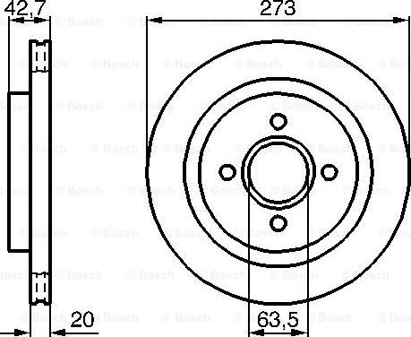 BOSCH 0 986 478 816 - Гальмівний диск autocars.com.ua