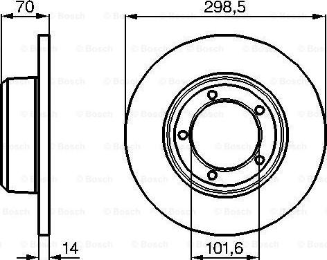 BOSCH 0 986 478 827 - Гальмівний диск autocars.com.ua