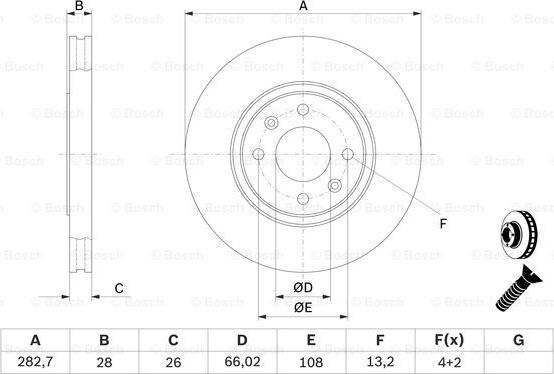 BOSCH 0 986 478 831 - Тормозной диск autodnr.net