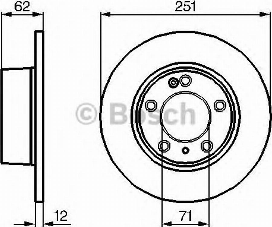 BOSCH 0 986 478 840 - Тормозной диск avtokuzovplus.com.ua