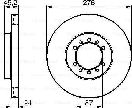 BOSCH 0 986 478 844 - Гальмівний диск autocars.com.ua