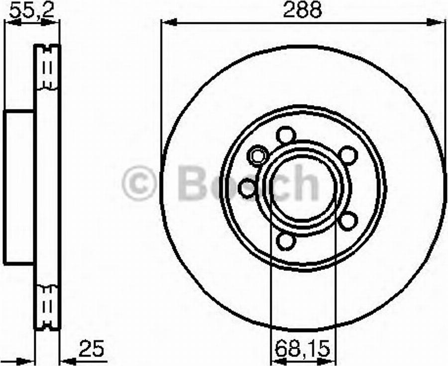 BOSCH 0 986 478 845 - Тормозной диск avtokuzovplus.com.ua