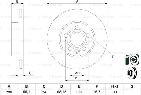 BOSCH 0 986 478 846 - Тормозной диск avtokuzovplus.com.ua